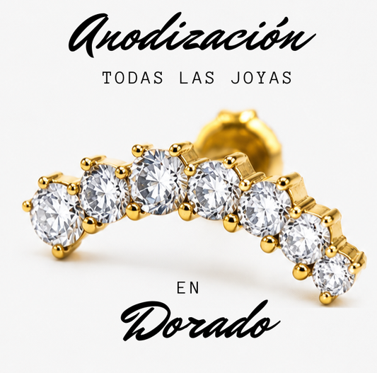 ANODIZADO ¿Prefieres tu joya en Dorado? Todas las joyas pueden ser Doradas...
